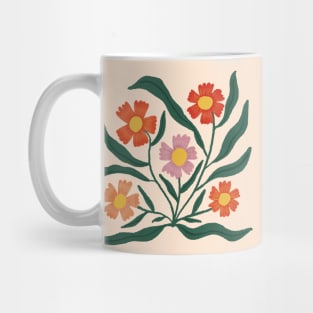 Folksy Modern Flowers Mug